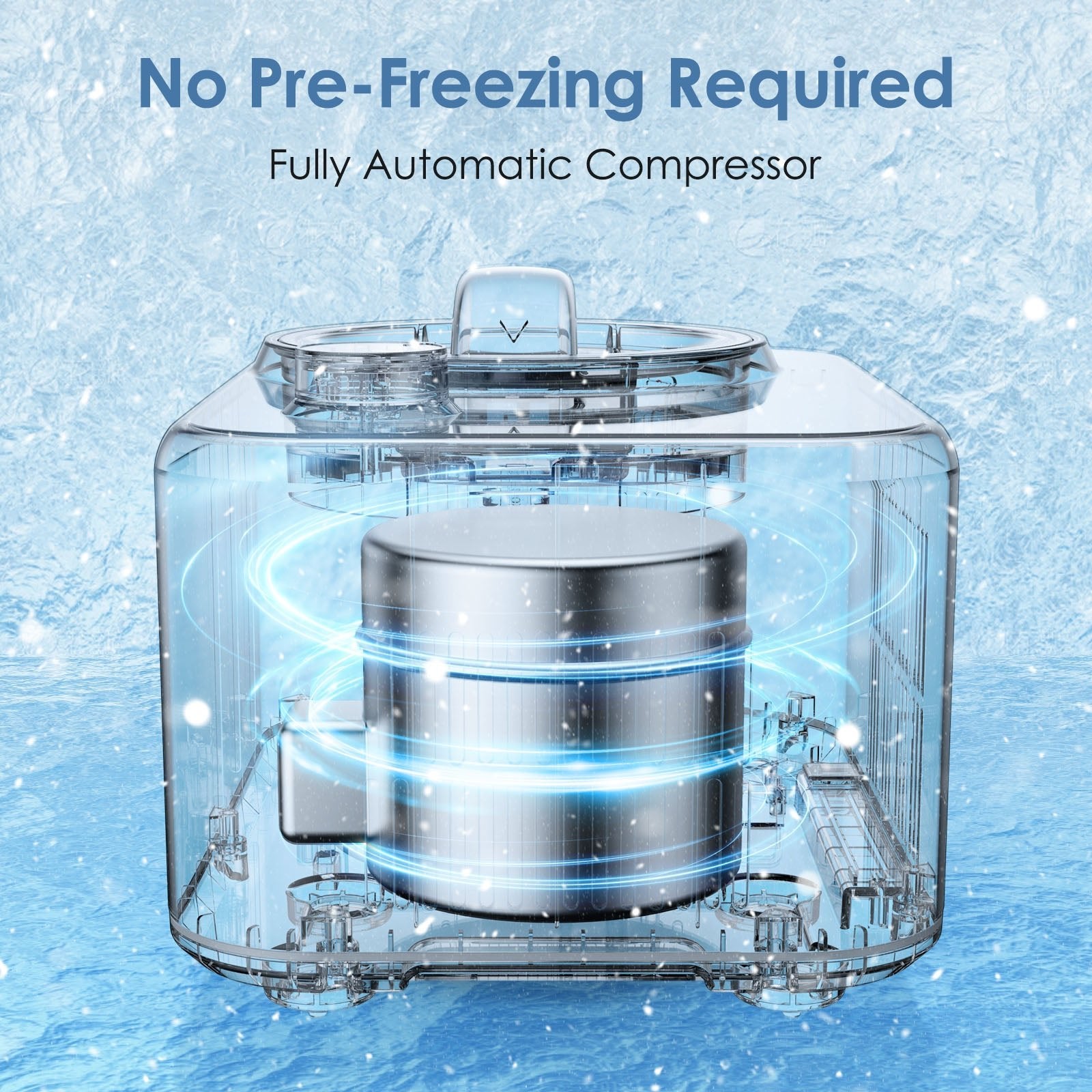 0.8L Ice Cream Maker with Compressor IC3908 - Image 2