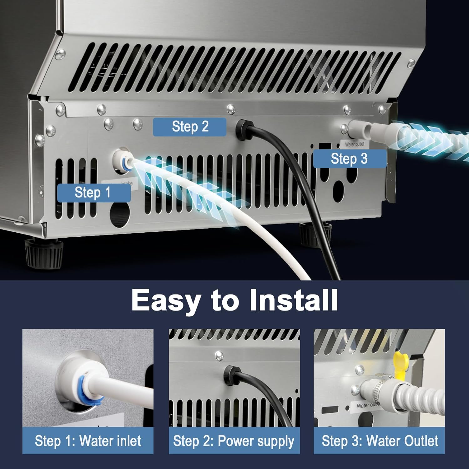 100lb/24H Commercial Ice Maker 58045RCI0-STEEL - Image 5