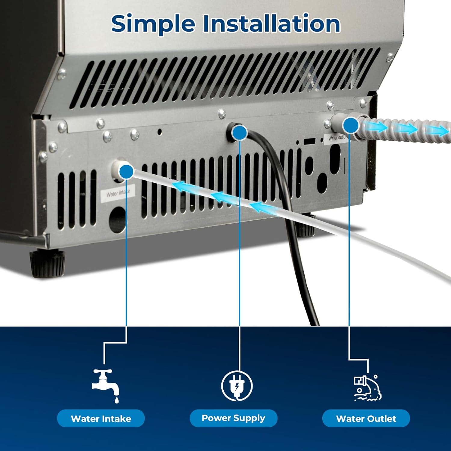 100lb/24H Commercial Ice Maker 58045RCI0-STEEL - Image 13