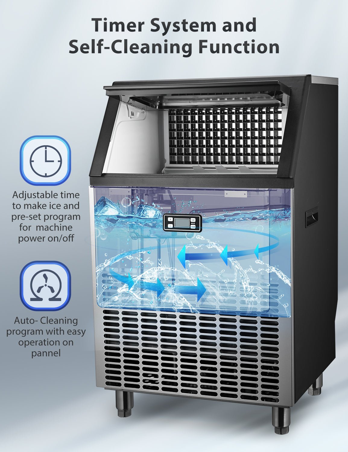 100LBS/200LBS/265LBS Freestanding Commercial Ice Maker Z5845A - Image 18