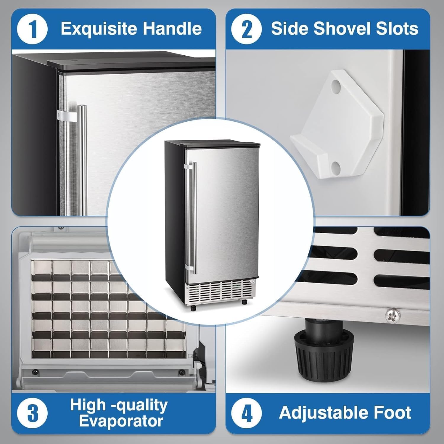 100LBS/200LBS/265LBS Freestanding Commercial Ice Maker Z5845A - Image 40