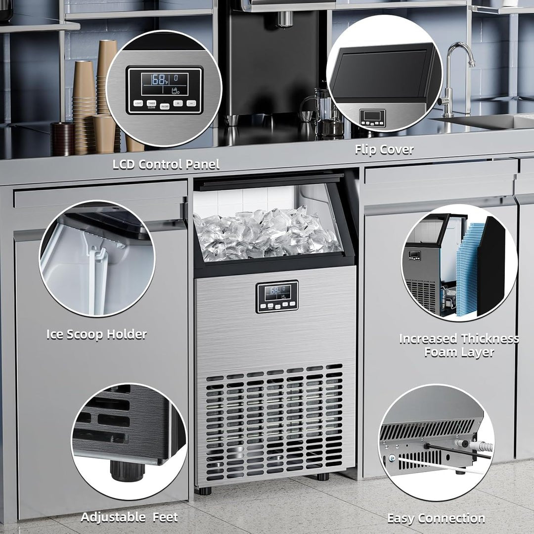 100LBS/200LBS/265LBS Freestanding Commercial Ice Maker Z5845A - Image 33