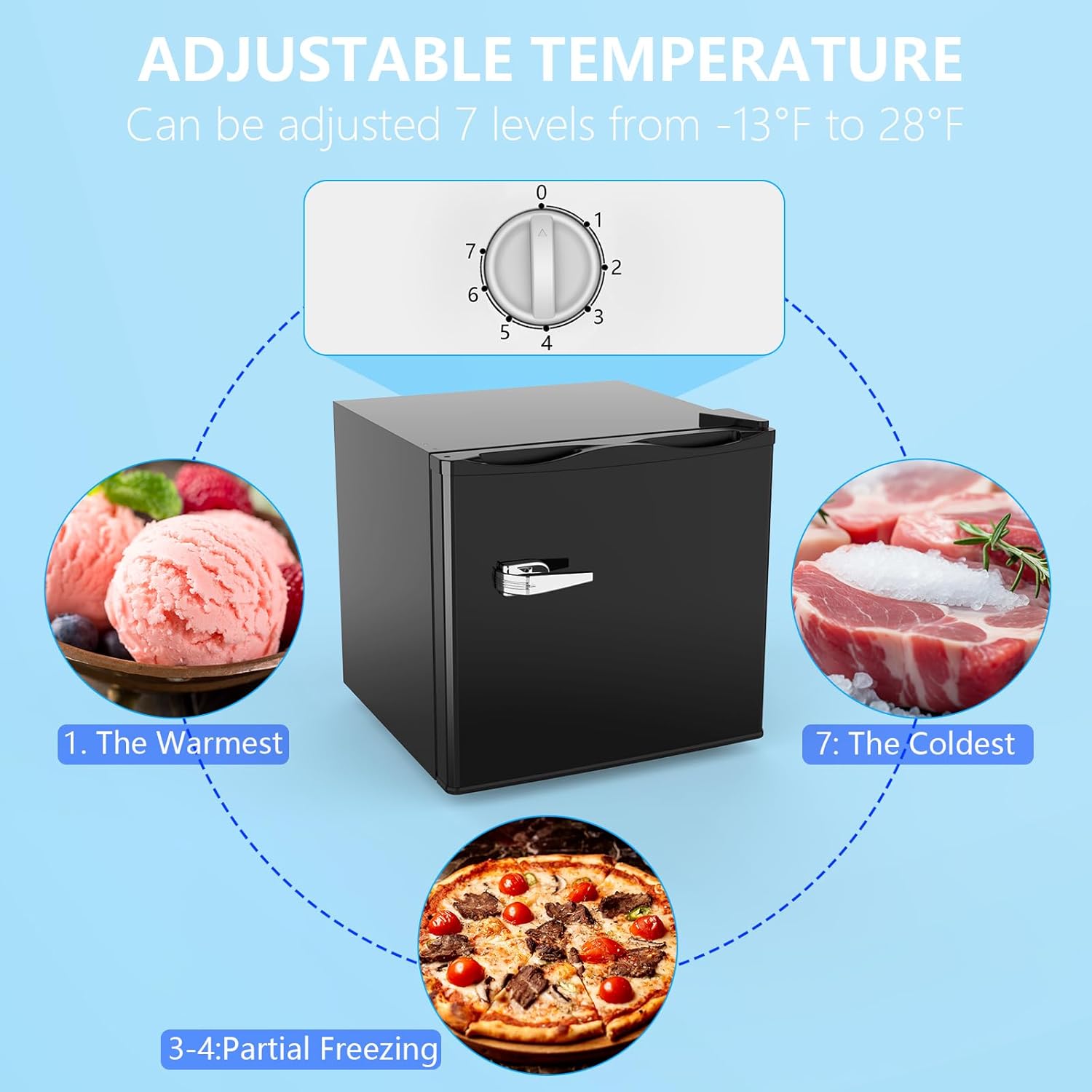 1.2 Cu.Ft Compact Mini Freezer - Image 8