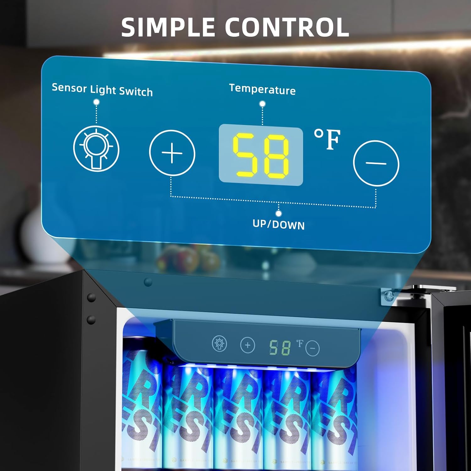 15-Inch Built-In Beverage Refrigerator 58085RKR0 - Image 4