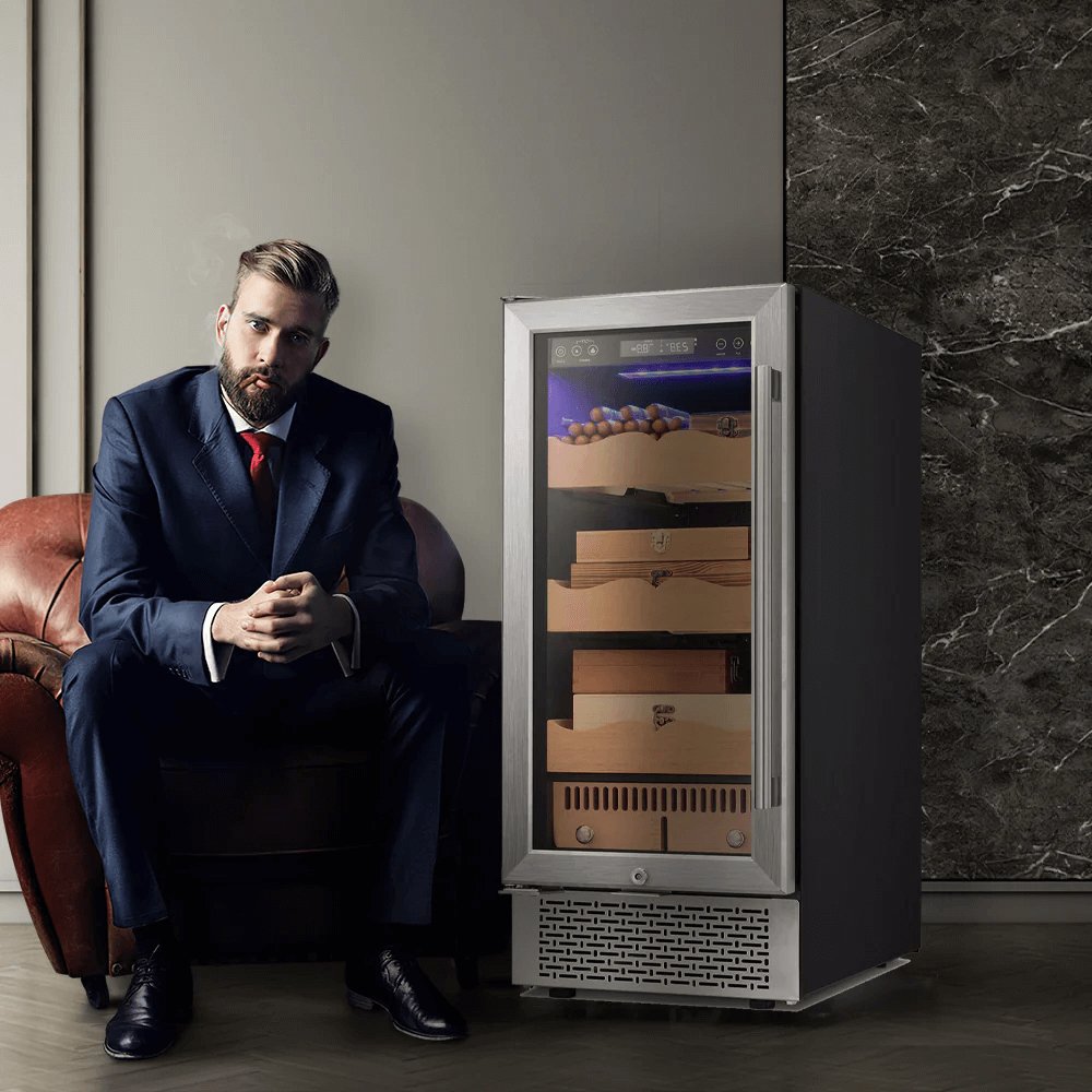 15 Inch Cigar Humidor Electric Humidor Silver Steel X5196 - Image 9