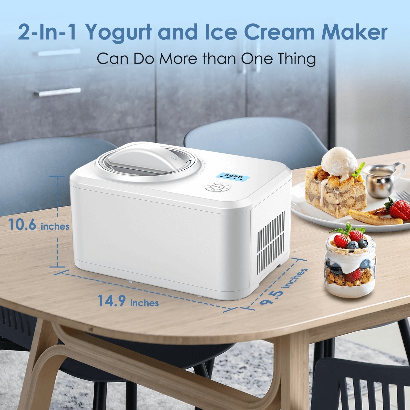 1.5L 2 in 1 Yogurt and Ice Cream Maker IC3915Y - Image 7