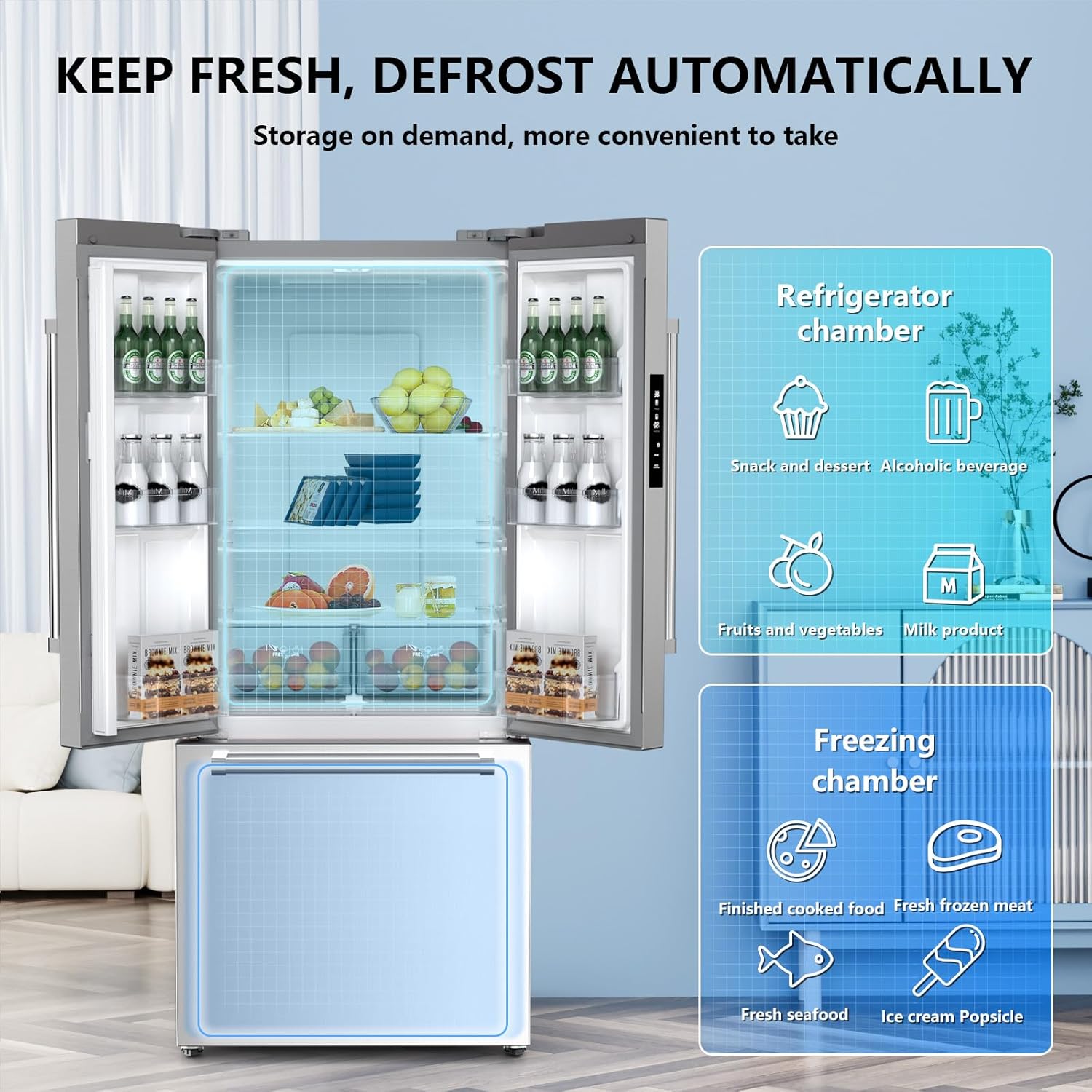 17.5 Cu Ft French Door Refrigerator 45013RLR0 - Image 2