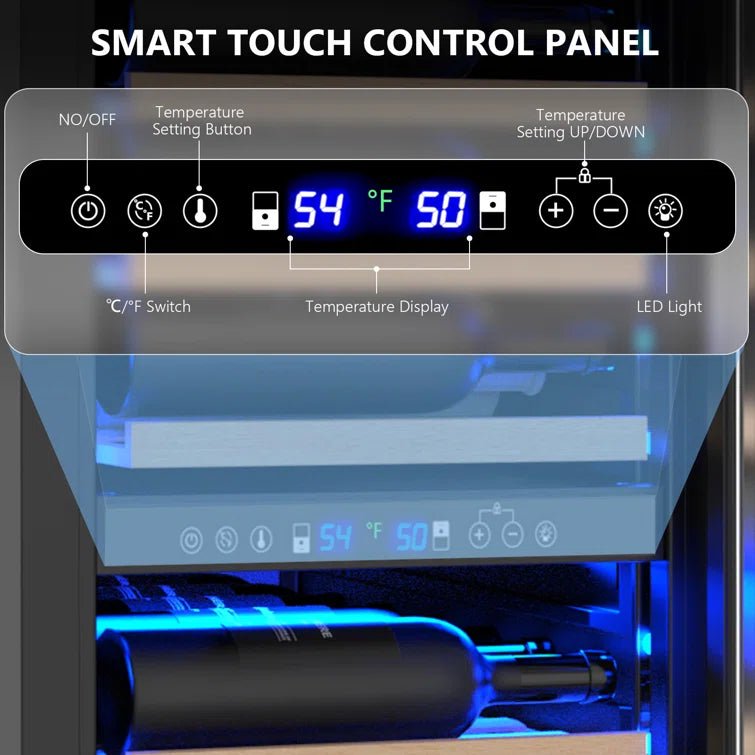 17.72 111 Bottles Dual Zone Built-in/Freestanding Wine Refrigerator - Image 9