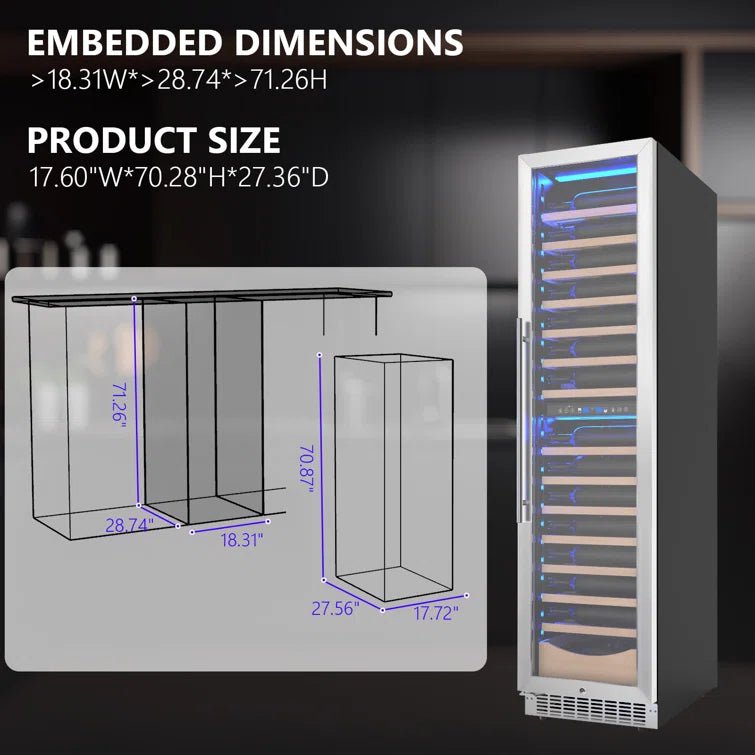 17.72 111 Bottles Dual Zone Built-in/Freestanding Wine Refrigerator - Image 5