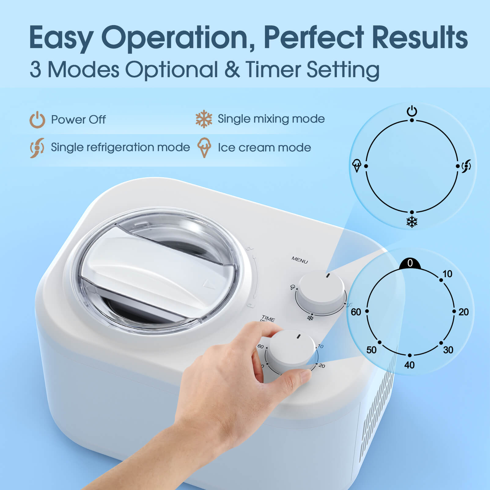 1L Ice Cream Maker with Compressor IC3910 - Image 6
