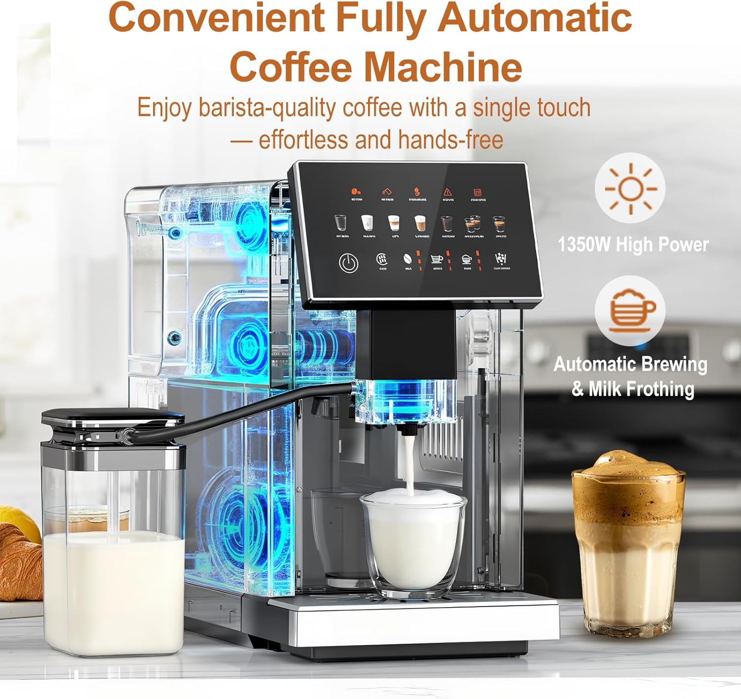20 Bar Automatic Espresso Machine with Grinder 80002KCM1 - Image 14