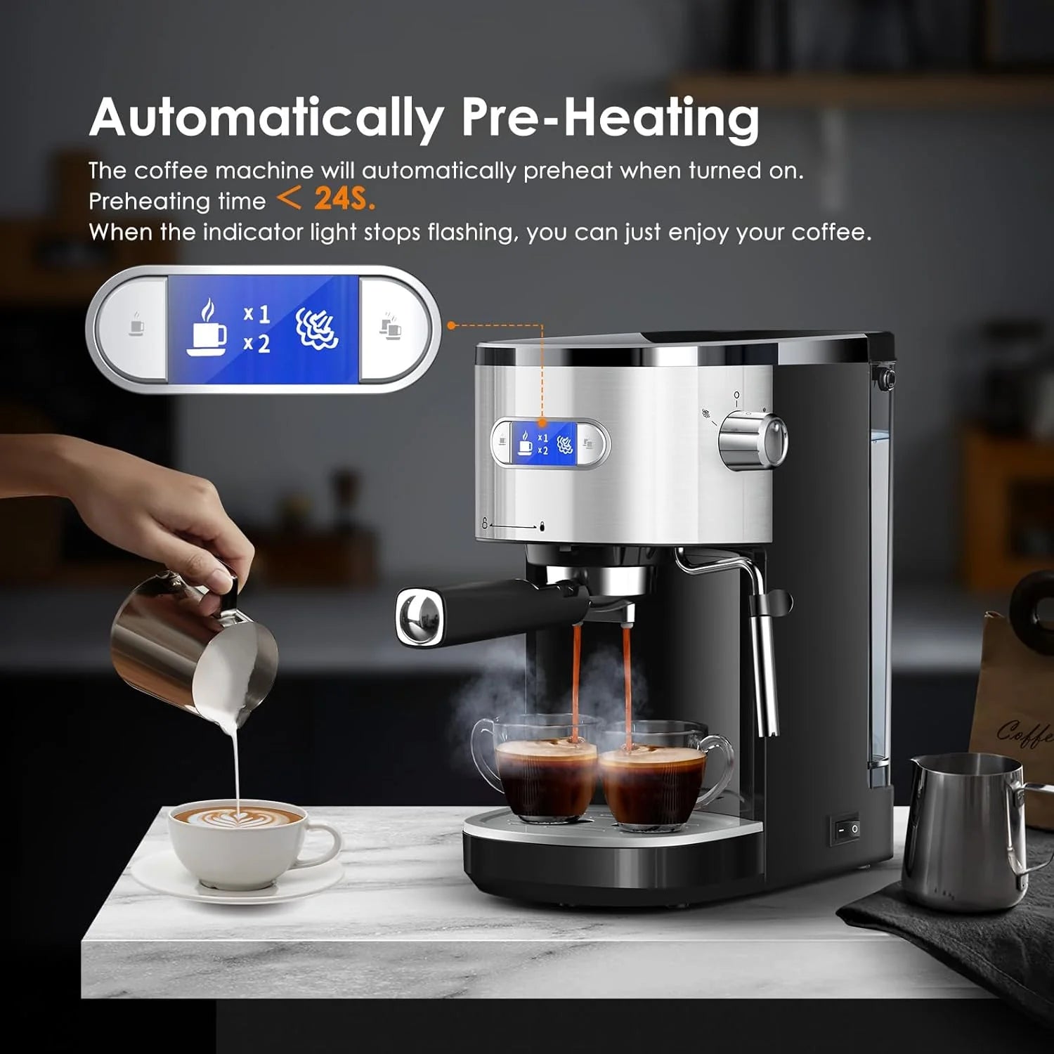 20 Bar Espresso Machines with Grinde CM8031 - Image 20