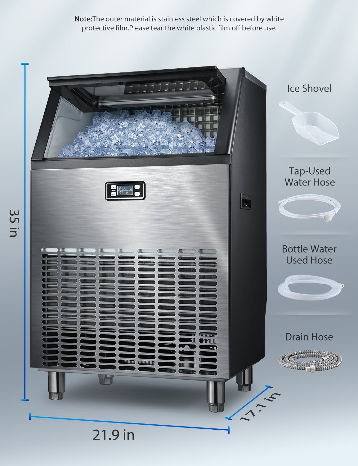 200LBS Freestanding Commercial Ice Maker Z5895 - Image 19