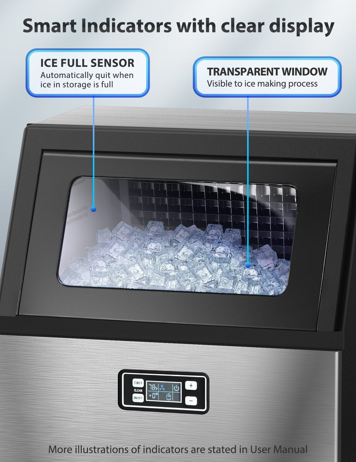 200LBS Freestanding Commercial Ice Maker Z5895 - Image 18