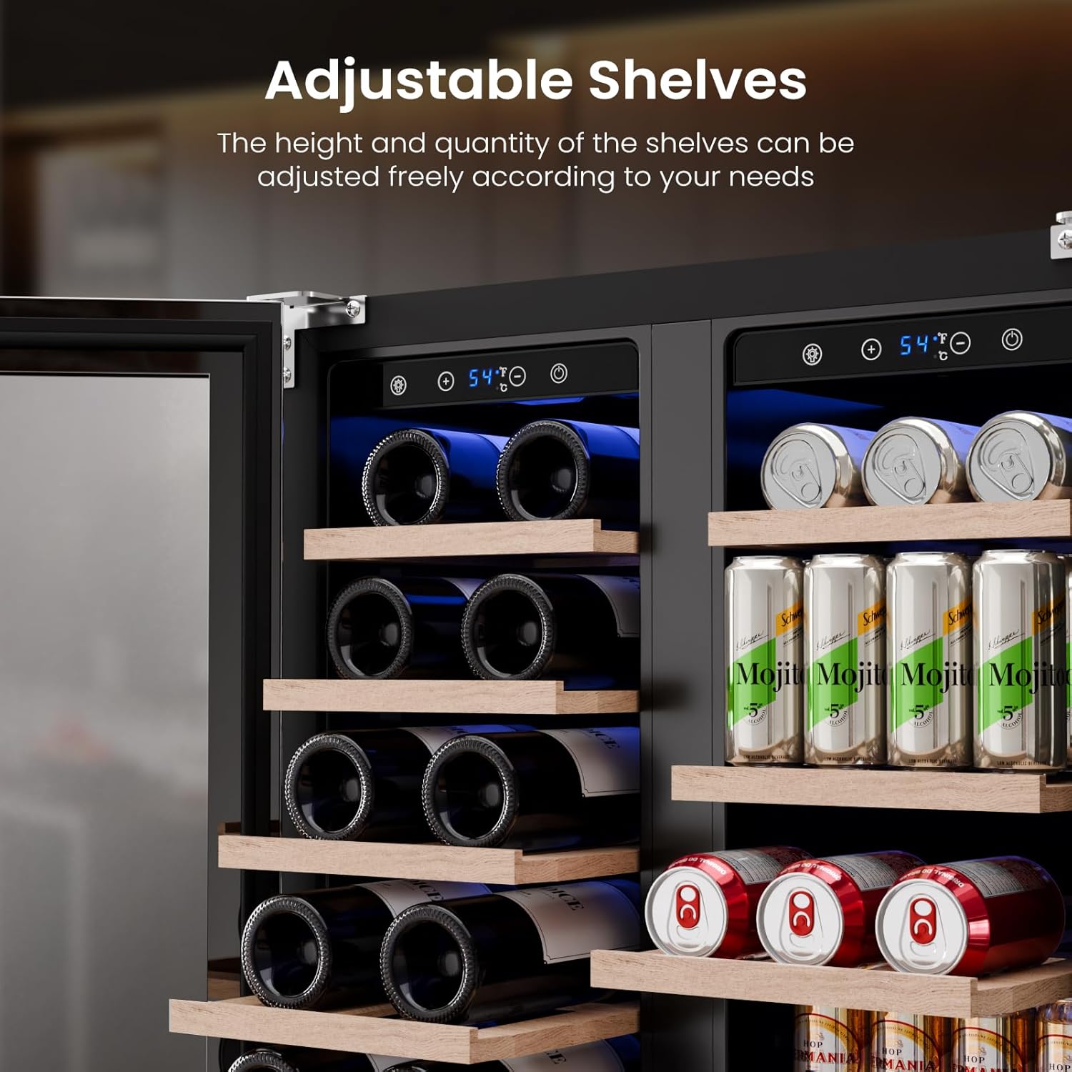 24 Inch Dual Zone Wine Fridges Cooler Beverage Refrigerator W51115 - Image 10