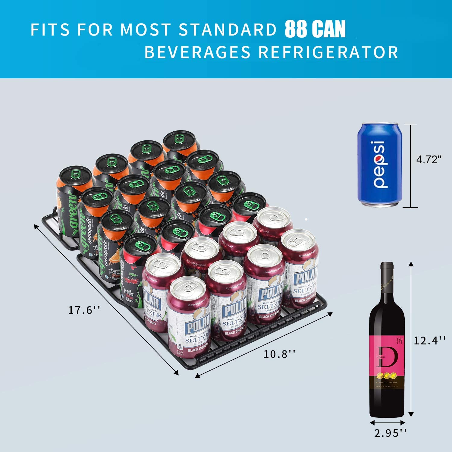 24 Inch Metal Shelves Built-in Wine Fridges Cooler Beverage Refrigerator - Image 16