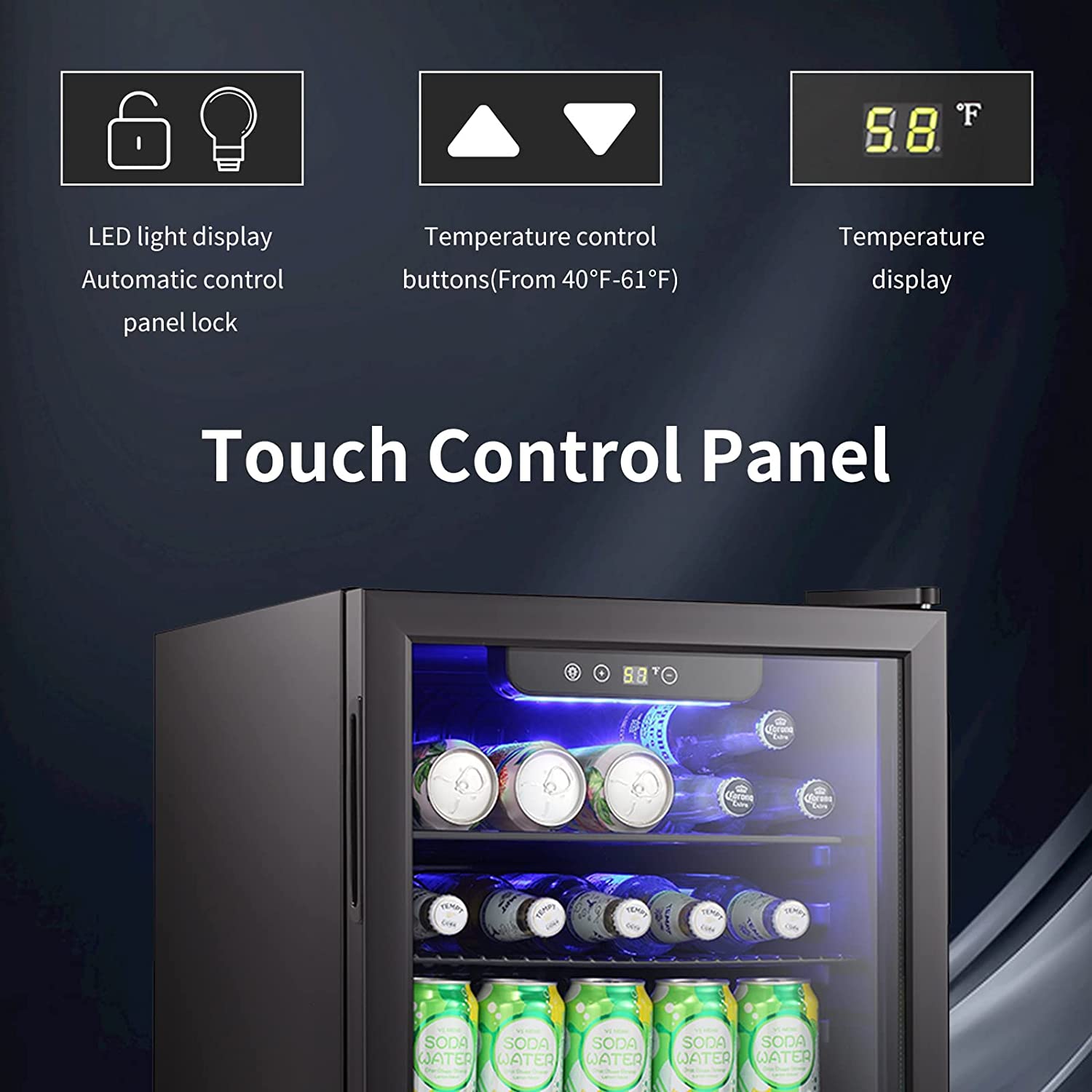 2.6 Cu.ft Wine Cooler/Cabinet Beverage Refrigerator W5870BH - Image 2
