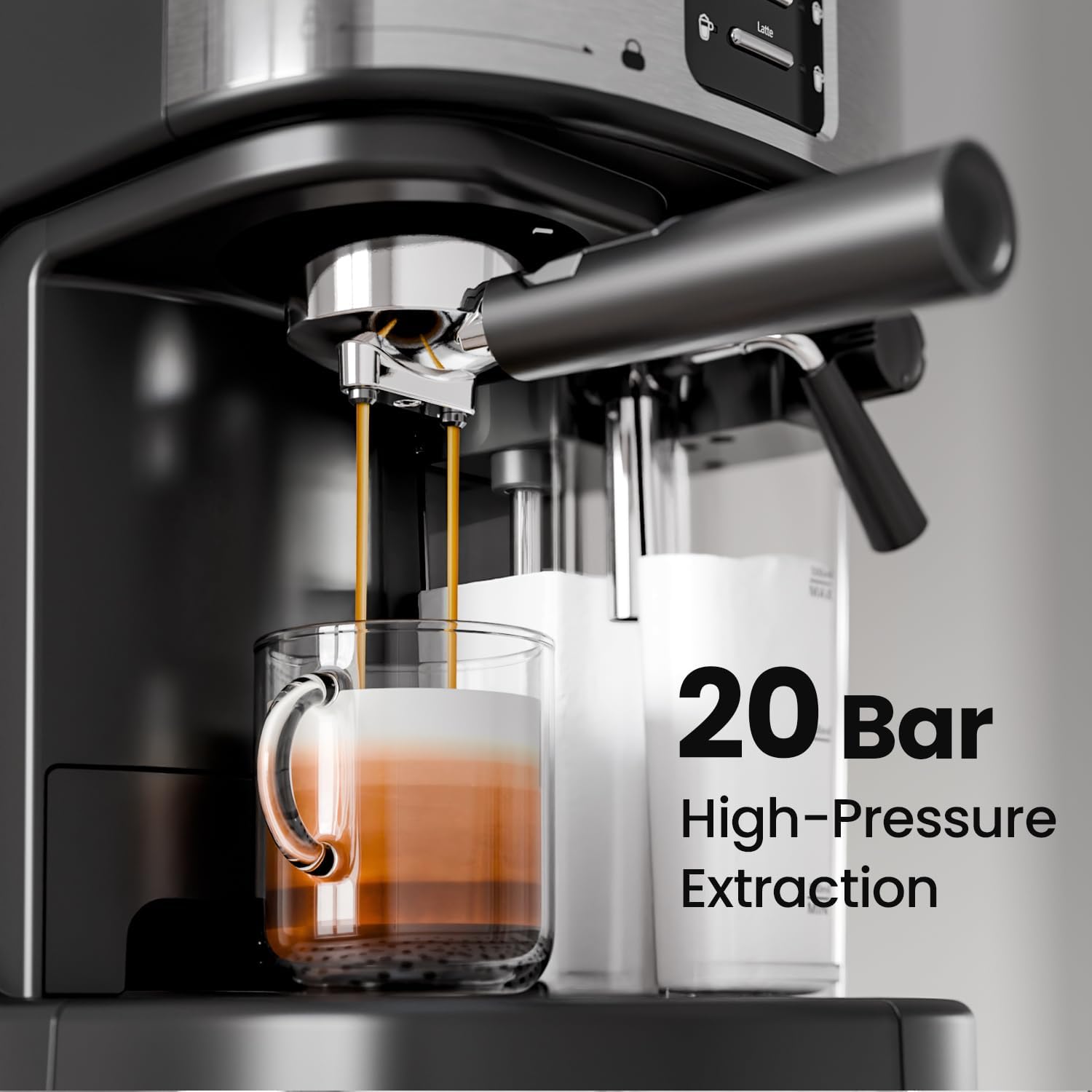 3 in 1 Professional Espresso Maker with Dual Heating System & Capsule Compatible CM8011 - Image 3