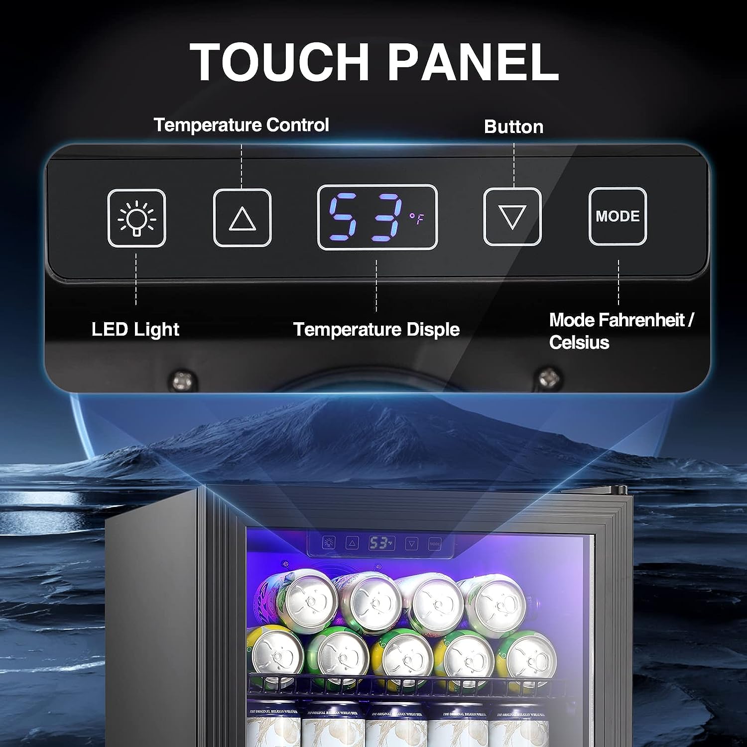 3.2 Cu.Ft Beverage Refrigerator Cooler W6890 - Image 2