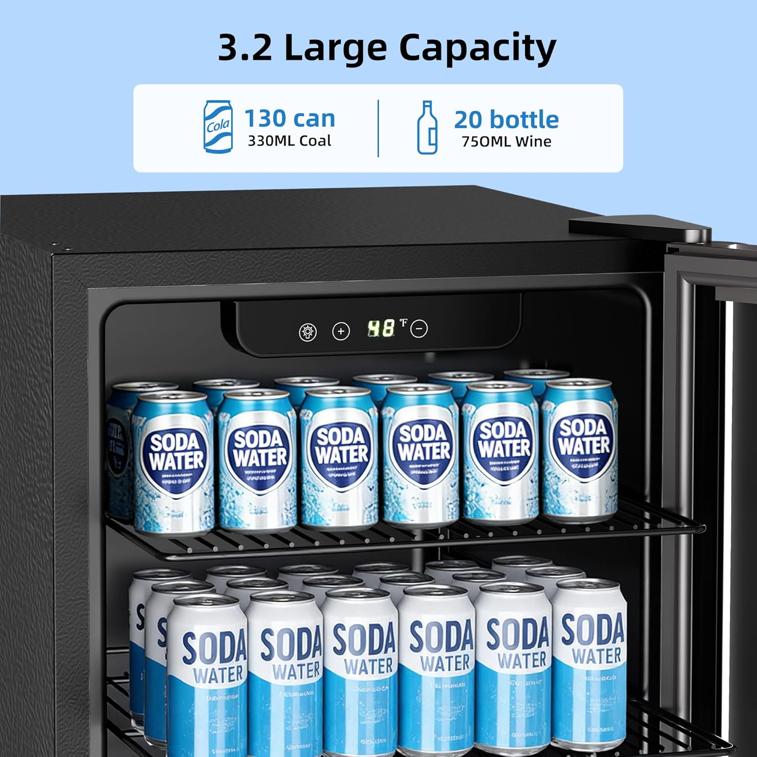 3.2 cu.ft Wine Cooler/Cabinet Beverage Refrigerator W5899H - Image 16