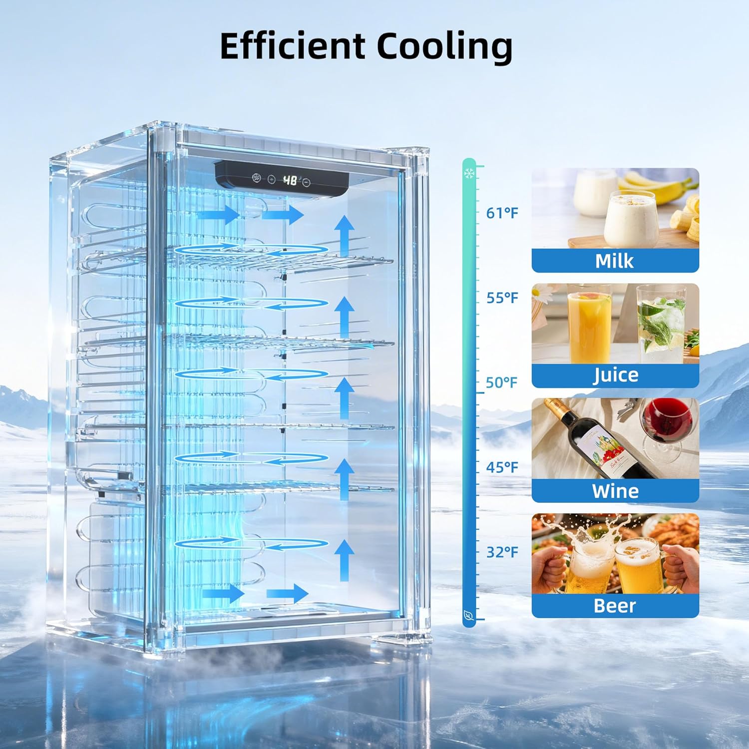 3.2 cu.ft Wine Cooler/Cabinet Beverage Refrigerator W5899H - Image 18