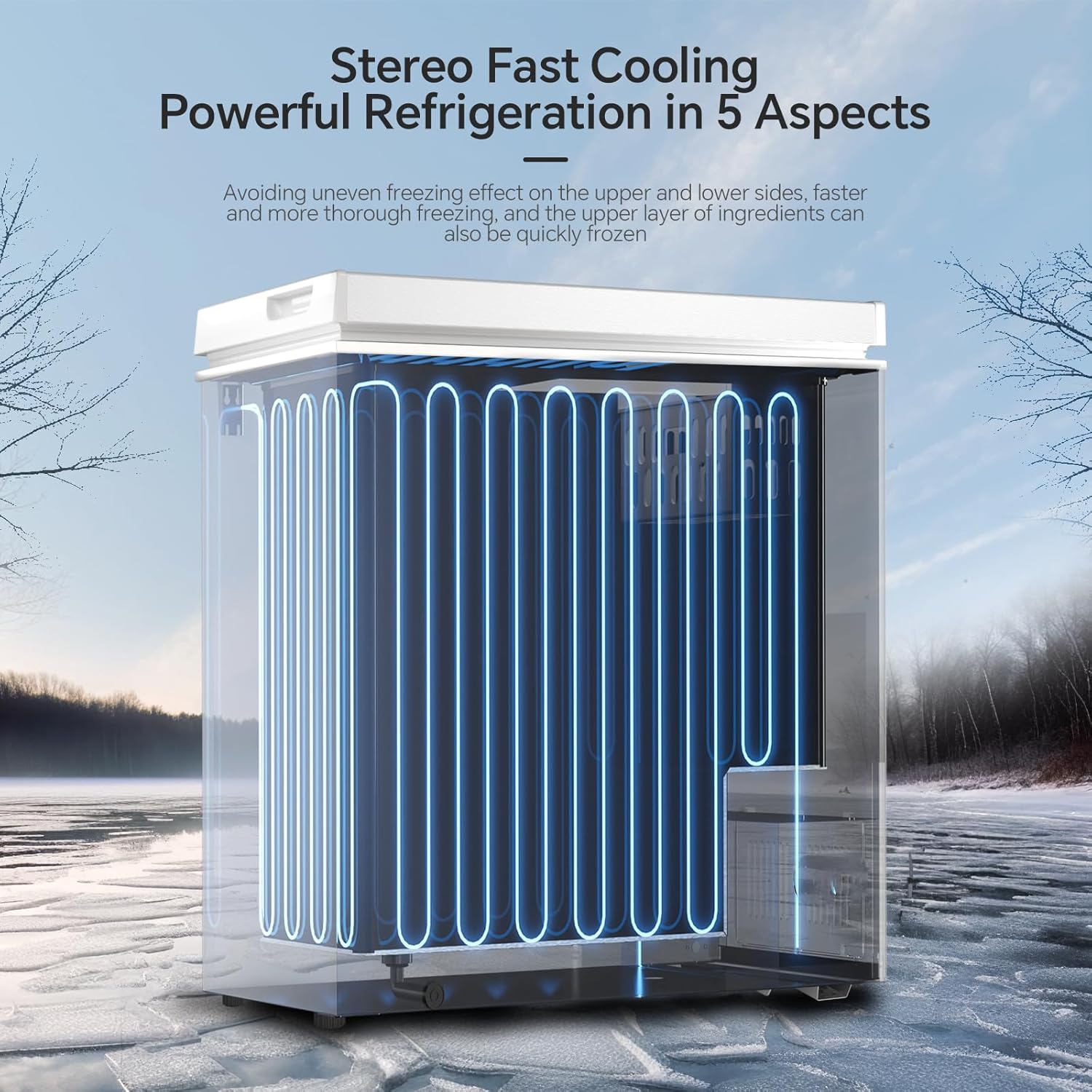 3.5 Cubic Feet Chest Freezer with 2 Removable Baskets D5897H - Image 10