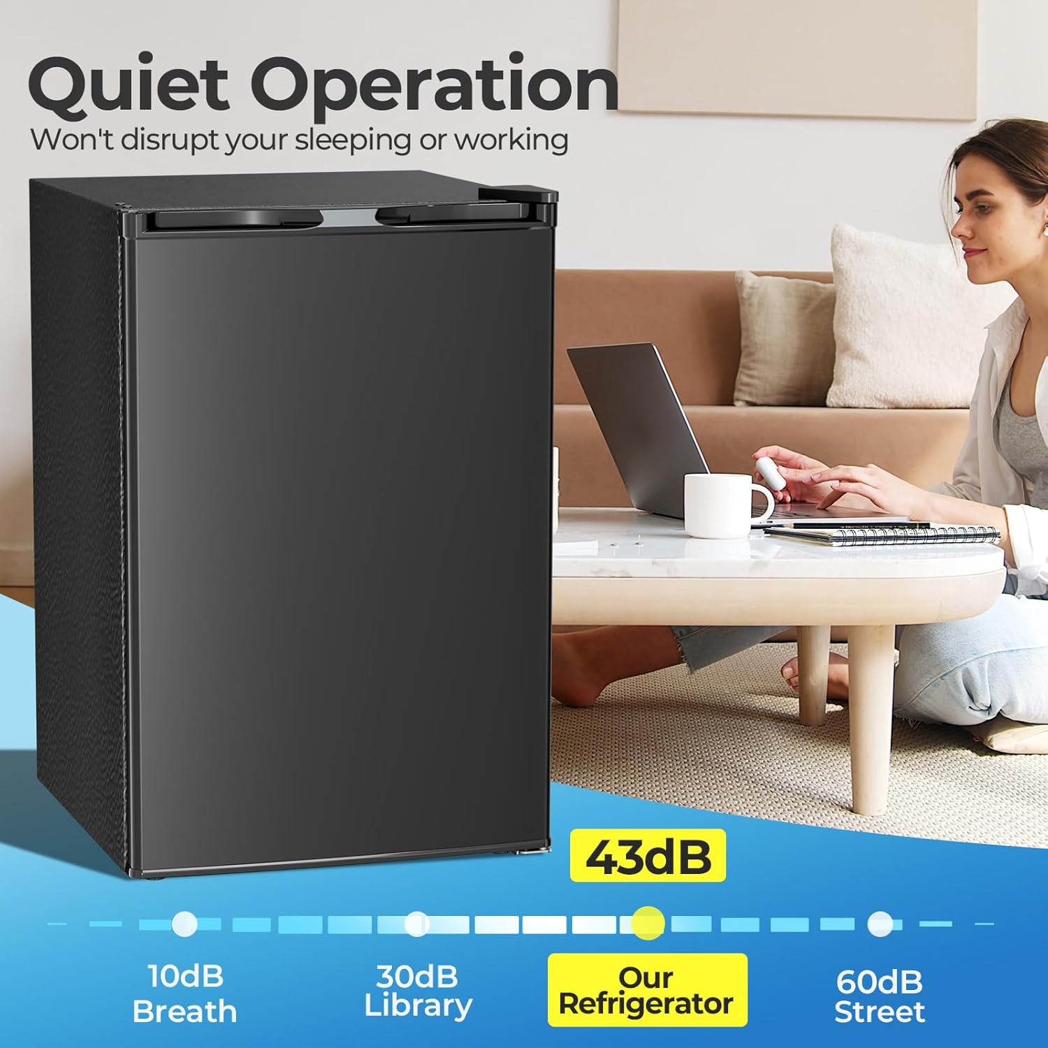 4.5 Cu.ft Mini Fridge with Freezer 58128RRE1 - Image 4
