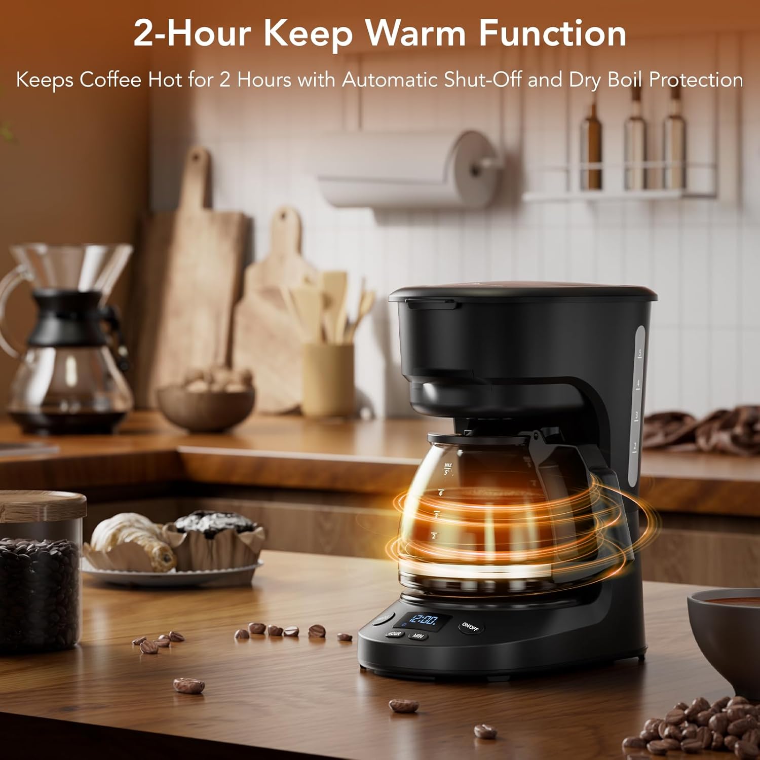 5-Cup Drip Coffee Maker - Programmable. Auto Brew. Auto Pause. Keep Warm Function CM3710H - Image 6