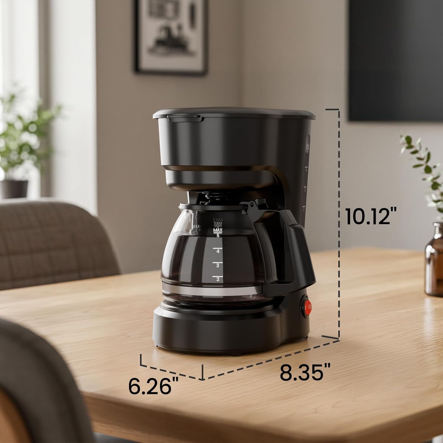 5-Cup Drip Coffee Maker - Programmable. Auto Brew. Auto Pause. Keep Warm Function CM3710H - Image 15