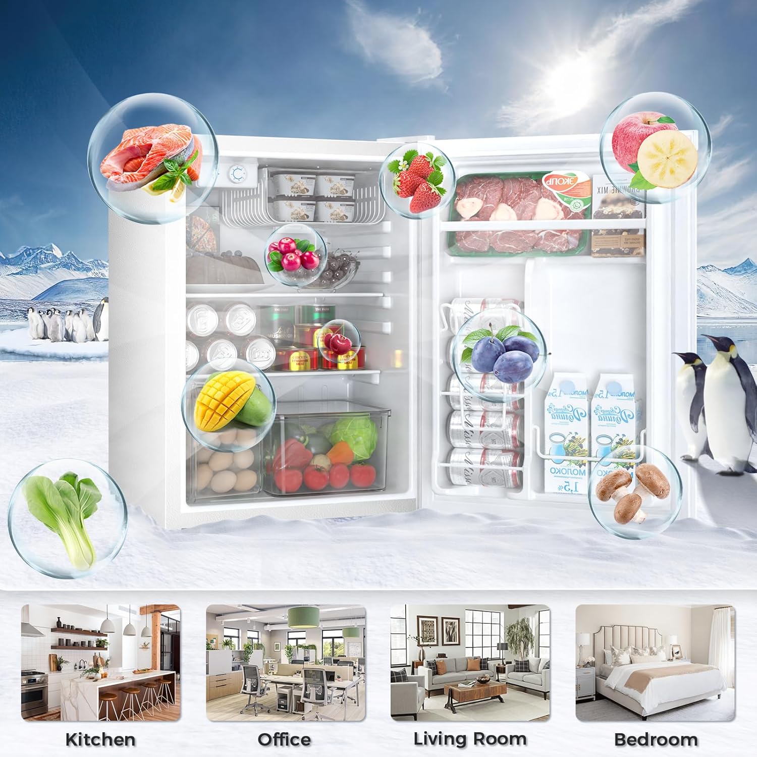 2.63.2 cu. ft Mini Fridge with Freezer - Image 35