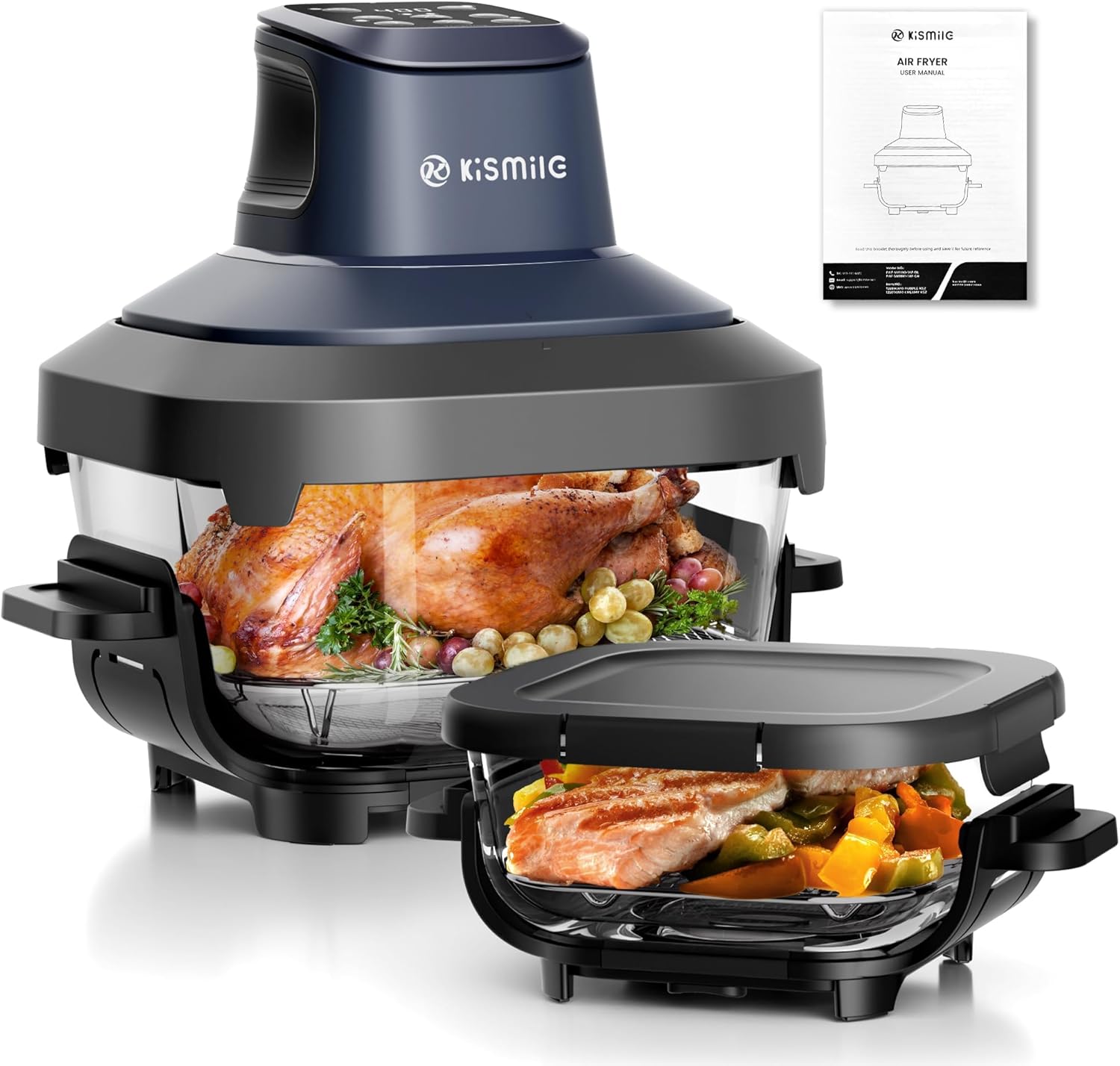 Kismile Glass Air Fryer Non Toxic 12501KAF0