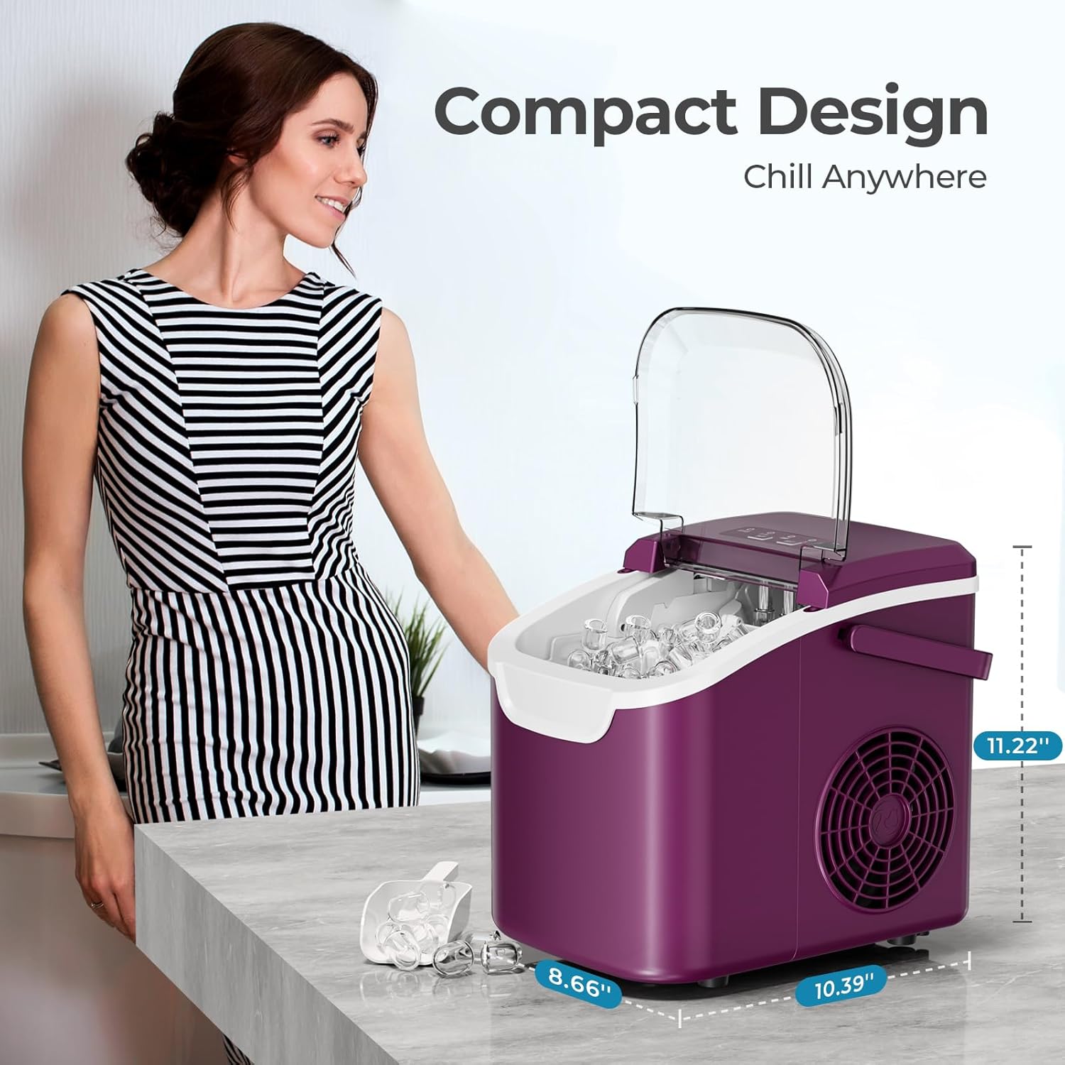 Countertop Ice Maker. 26 lbs/Day ice Production 58012RIM0 - Image 39