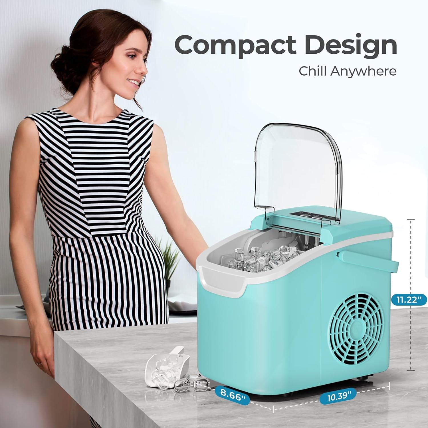 Countertop Ice Maker. 26 lbs/Day ice Production 58012RIM0 - Image 31
