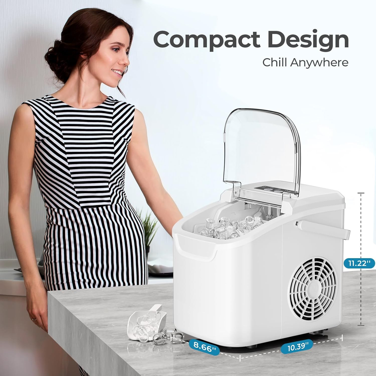Countertop Ice Maker. 26 lbs/Day ice Production 58012RIM0 - Image 15