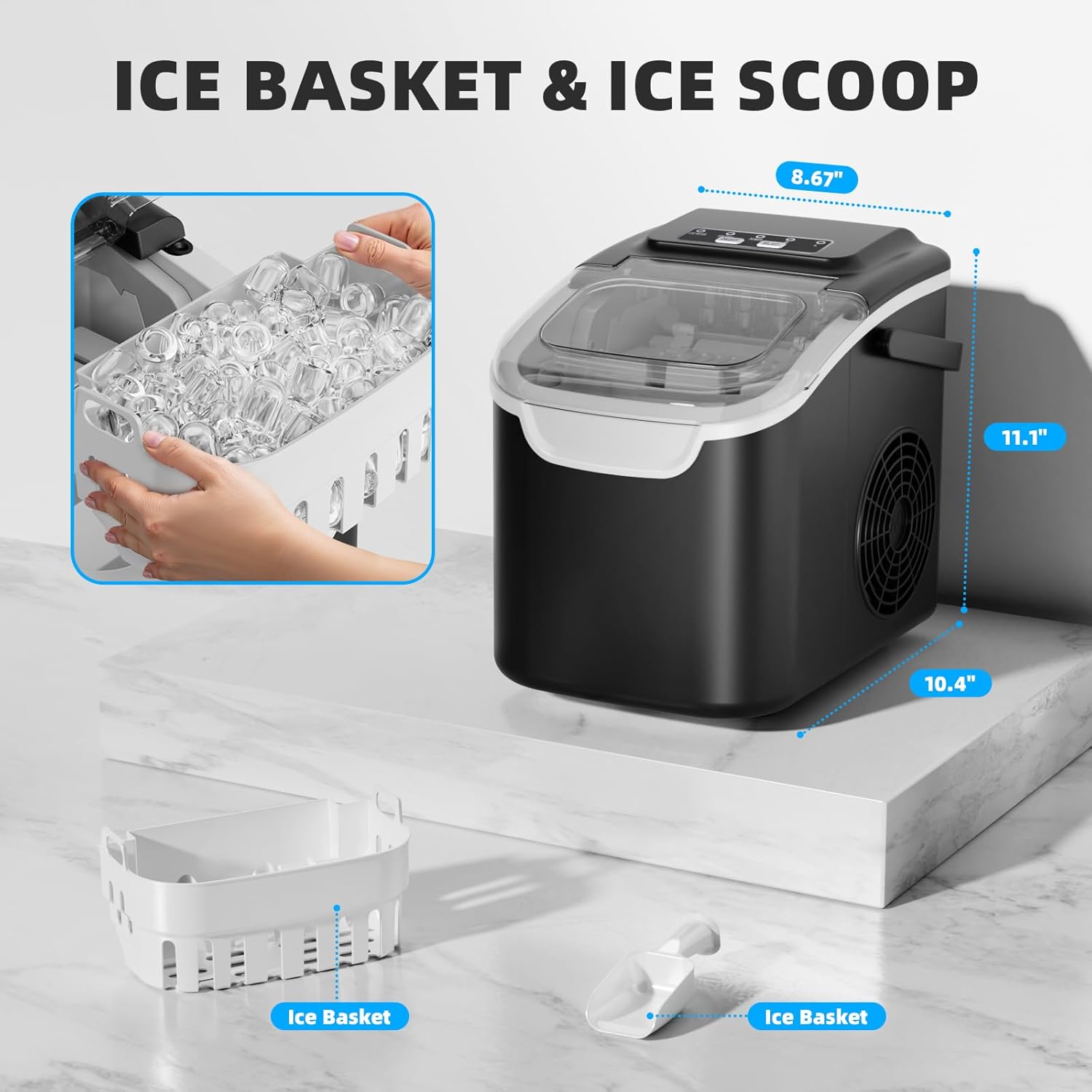 Countertop Ice Maker with Handle 58012RIM1 - Image 4