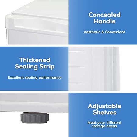 Free Standing Upright Freezer with Removable Shelf. Adjustable Thermostat. Compact Reversible Single Door Vertical Freezers - Image 11