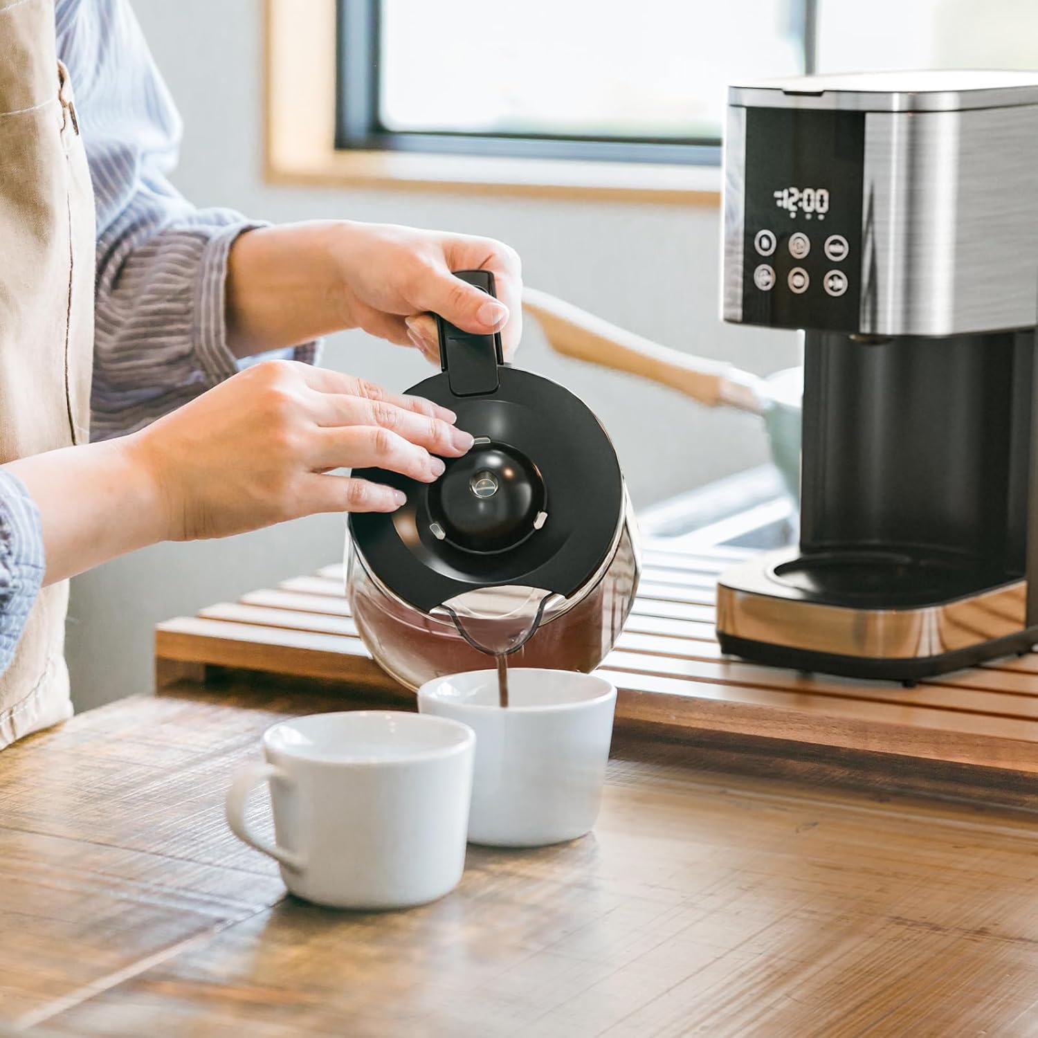 Kismile 10 Cup Drip Coffee maker with Led Display & Touch Screen CM3743 - Image 5
