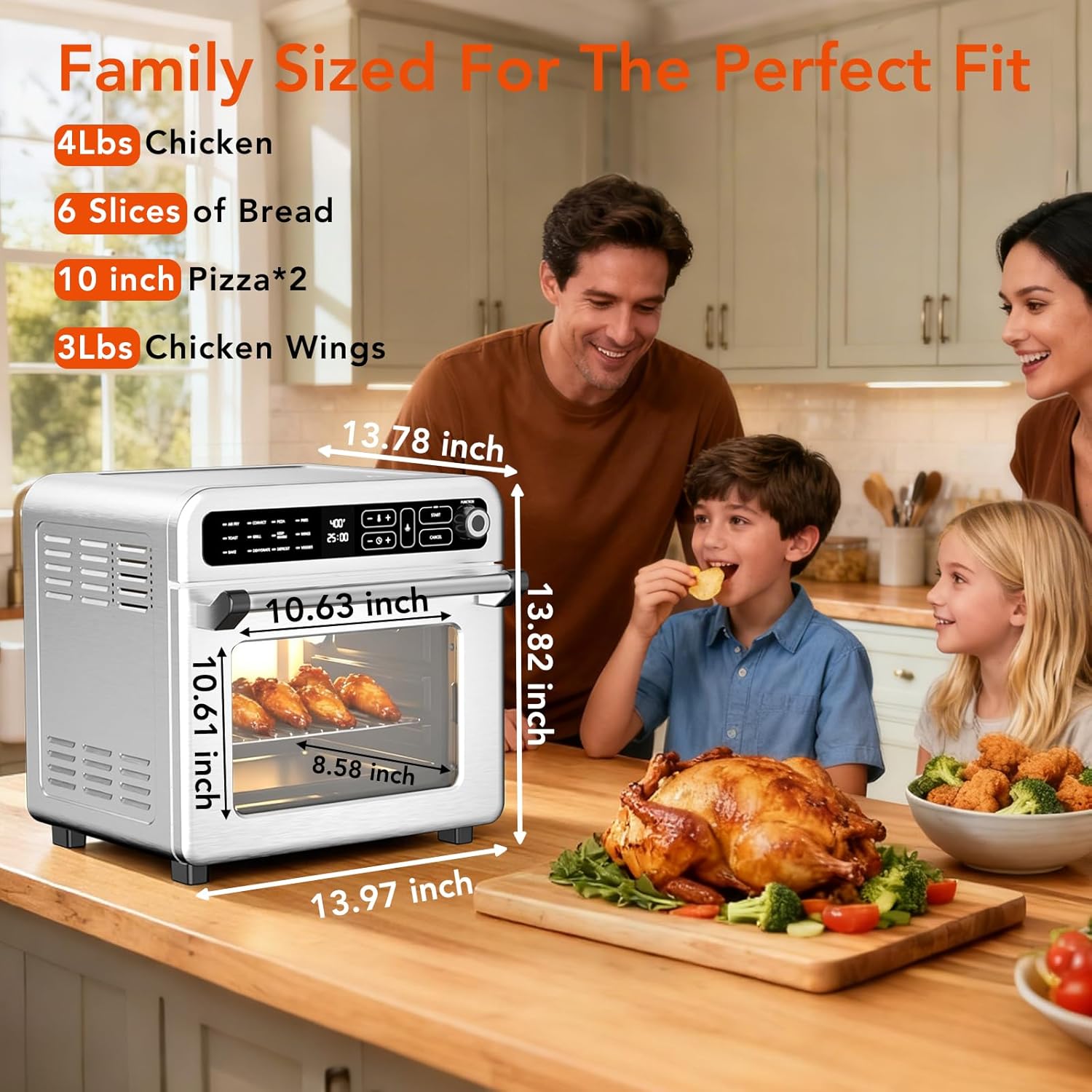 Kismile 19QT Air Fryer Toaster Oven Combo 93184KAF1 - Image 6