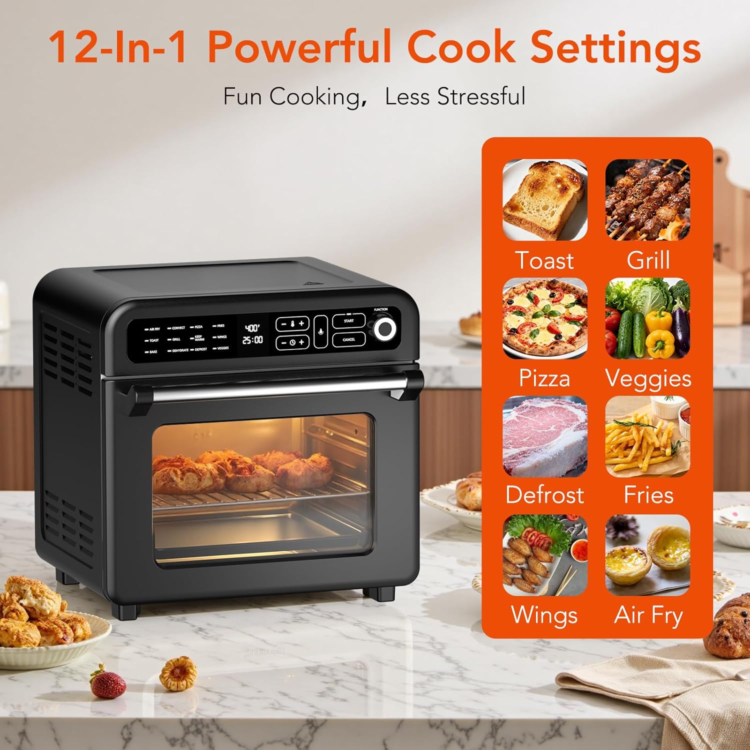 Kismile 19QT Air Fryer Toaster Oven Combo 93184KAF1 - Image 12