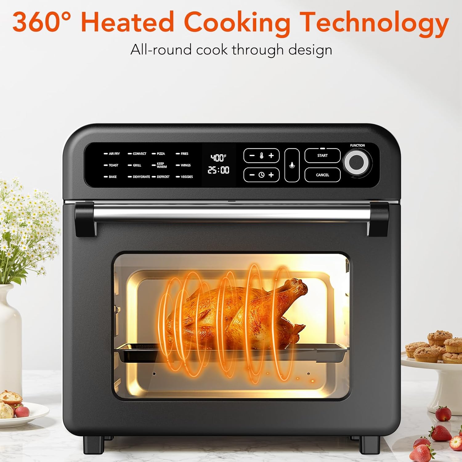 Kismile 19QT Air Fryer Toaster Oven Combo 93184KAF1 - Image 9