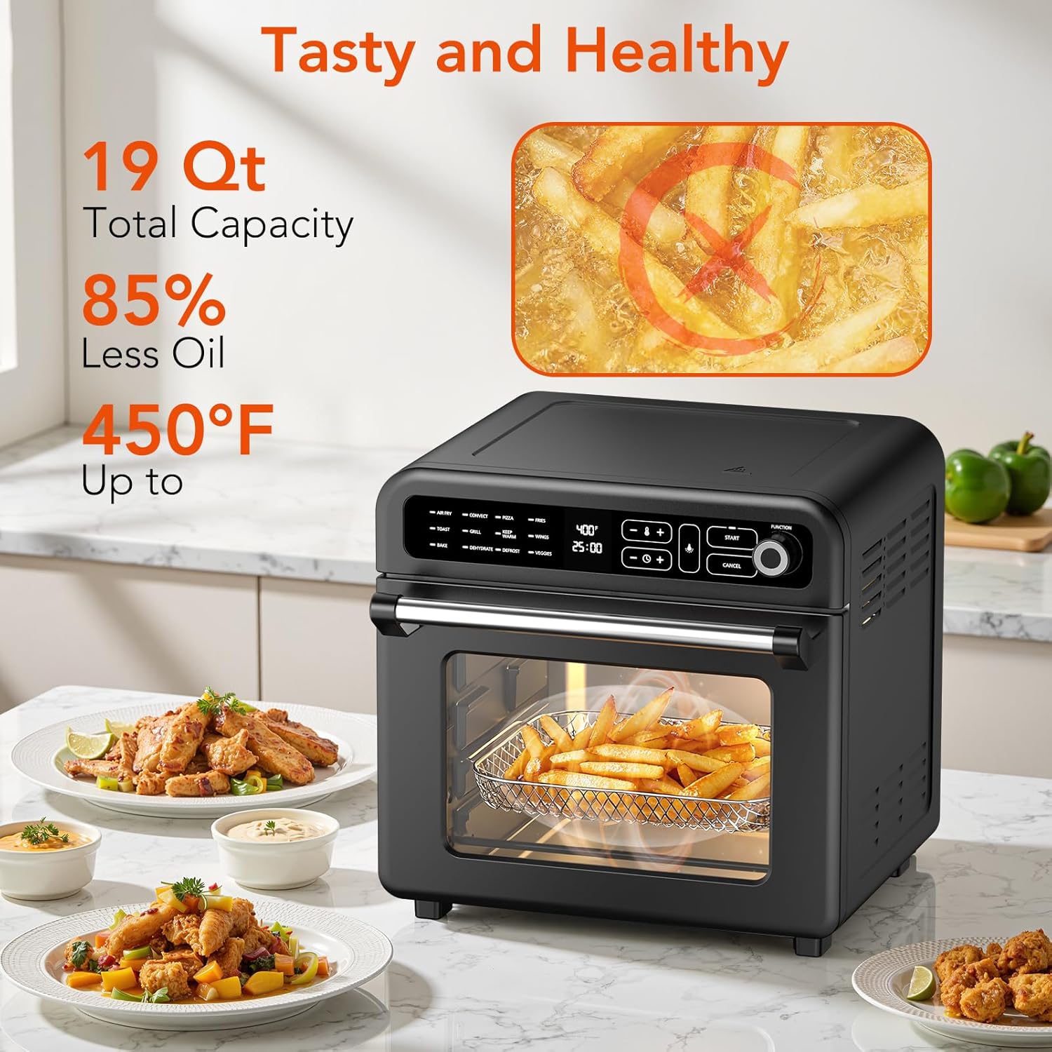 Kismile 19QT Air Fryer Toaster Oven Combo 93184KAF1 - Image 10
