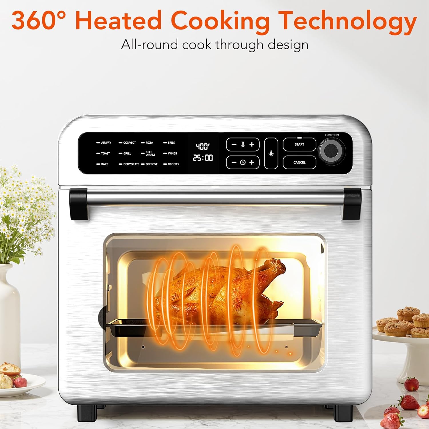 Kismile 19QT Air Fryer Toaster Oven Combo 93184KAF1 - Image 2