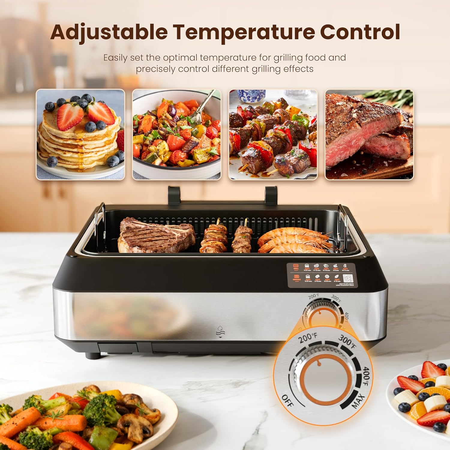 Kismile 2-in-1 Griddle and Indoor Grill 81001KEB1 - Image 11