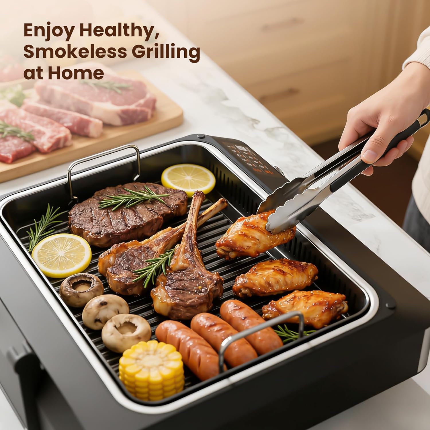 Kismile 2-in-1 Griddle and Indoor Grill 81001KEB1 - Image 7