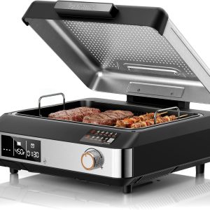 Kismile 2-in-1 Griddle and Indoor Grill 81001KEB1