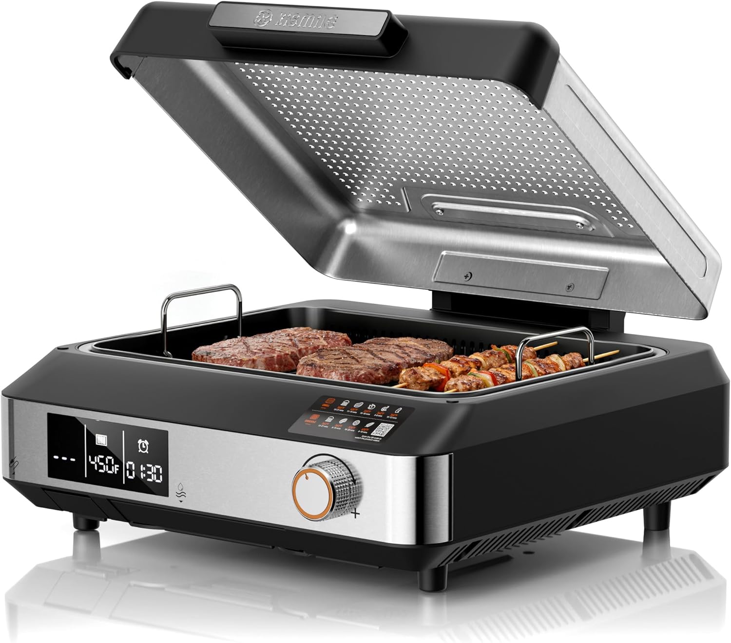 Kismile 2-in-1 Griddle and Indoor Grill 81001KEB1