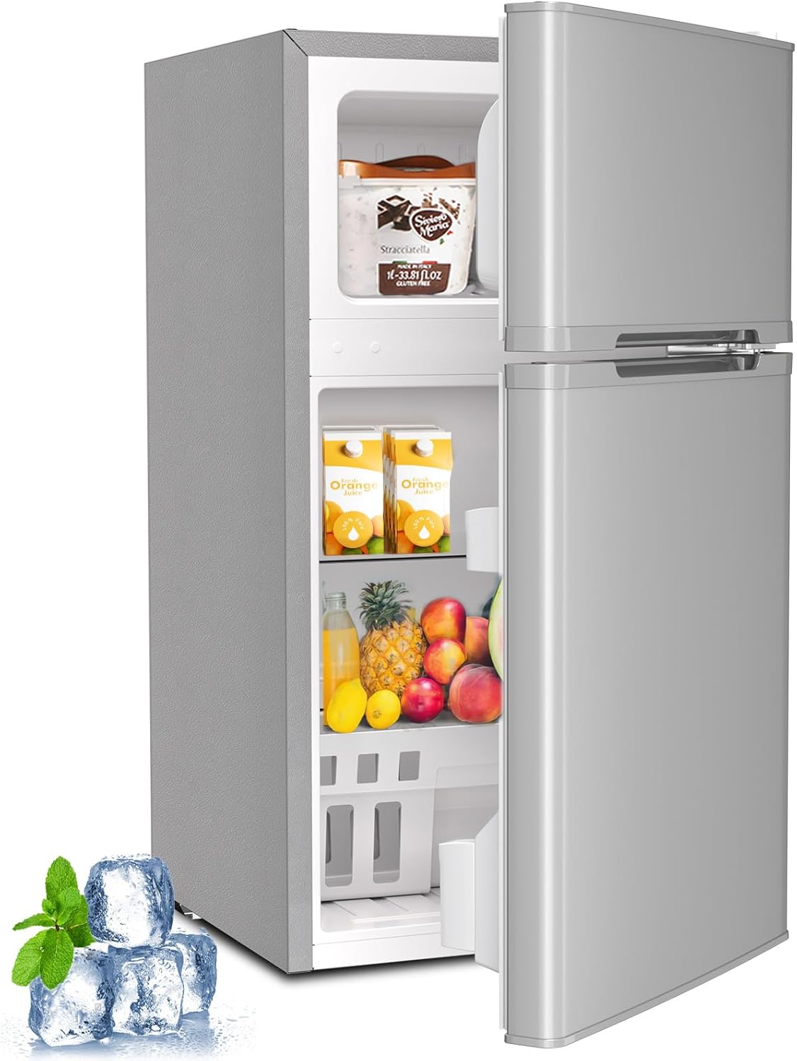 Kismile 3.2 Cu.Ft.Mini Refrigerator with Freezer F5887 - Image 15