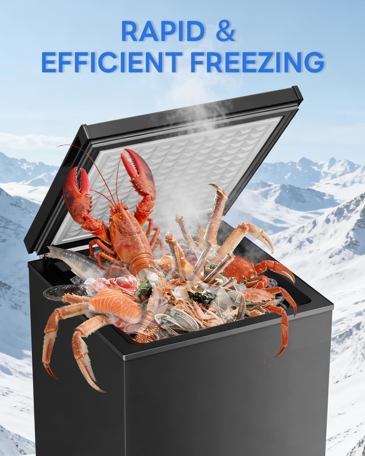 Kismile 3.5 Cu. Ft Chest Freezer 58090RFR0 - Image 6