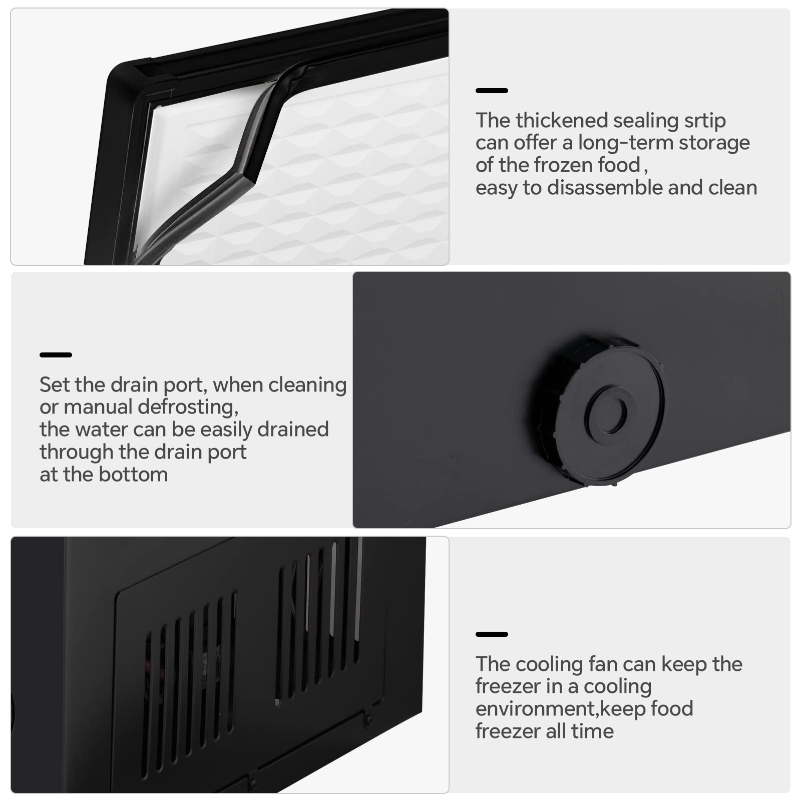 Kismile 3.5 Cubic Feet Chest Freezer - Image 5