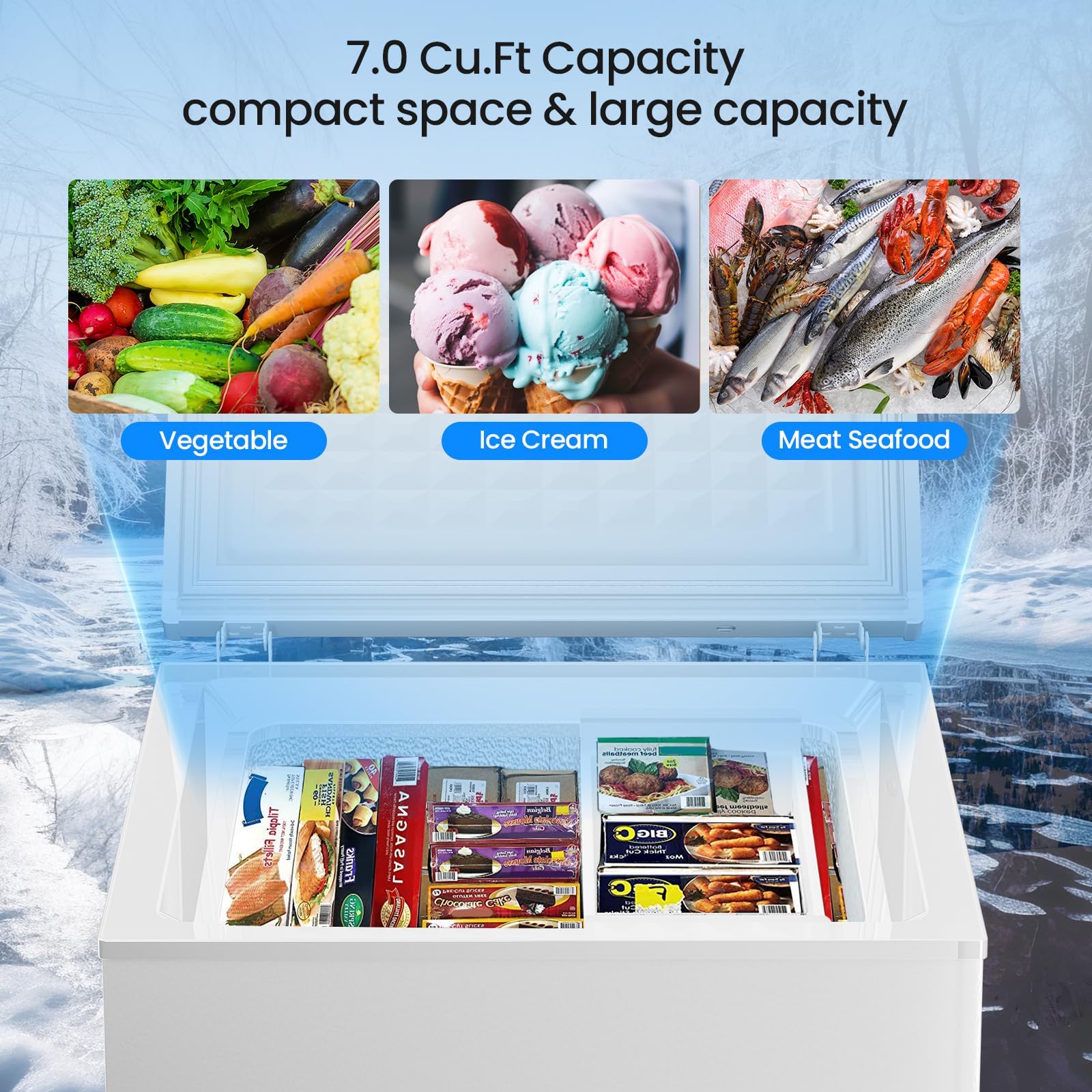 Kismile 3.5 Cubic Feet Chest Freezer - Image 11
